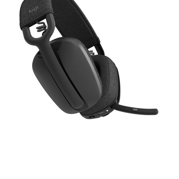 Logitech - Zone Vibe 100 Lightweight Wireless Over Ear Headphones - Noise Canceling Microphone - GRAPHITE