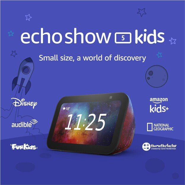 Amazon - Echo show 5 3. gen kids smart display - Galaxy design