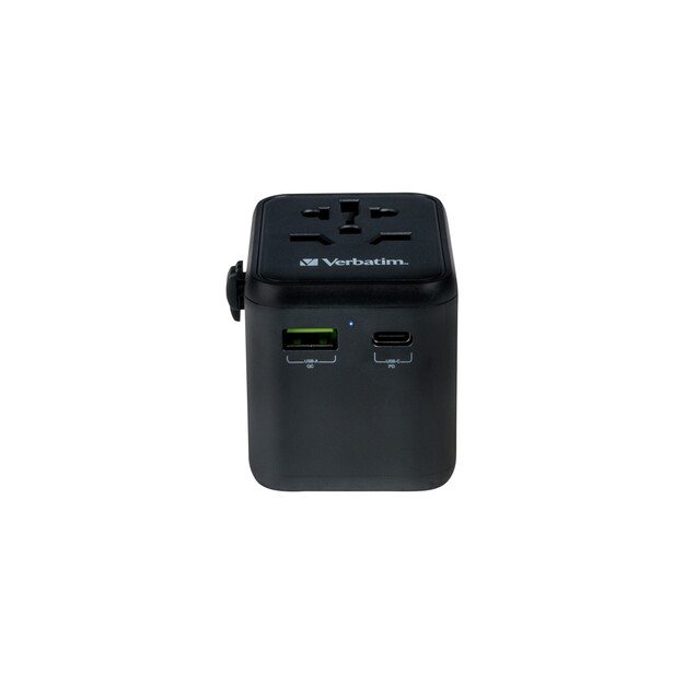 Verbatim - Universal Travel Adapter UTA-02 PD20W/QC / 1xUSB / 1xType-C