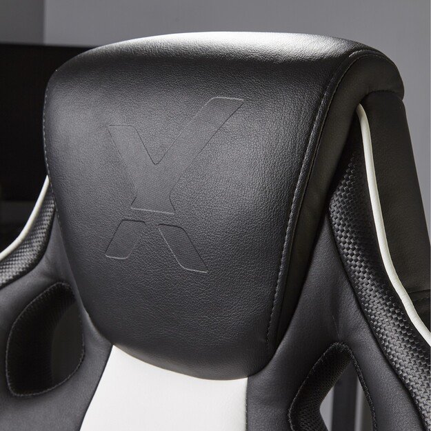 Xrocker Maverick Height Adjustable Office Gaming Chair  - Black And White