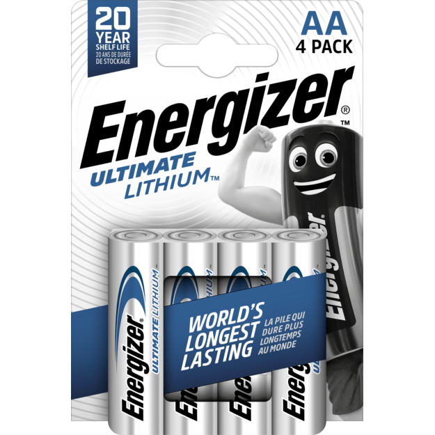 Energizer - Battery AA/LR6 Ultimate Lithium - Pack of 4