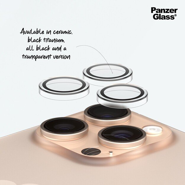 PanzerGlass - Hoops Lens Protector - iPhone 16 Pro/iPhone 16 Pro Max - Transparrent