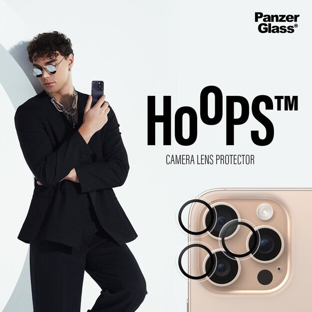 PanzerGlass - Hoops Lens Protector - iPhone 16 Pro/iPhone 16 Pro Max - Transparrent