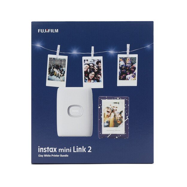 Fuji - Instax mini link 2 w. LED light chain - clay white