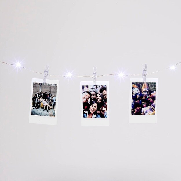 Fuji - Instax mini link 2 w. LED light chain - clay white