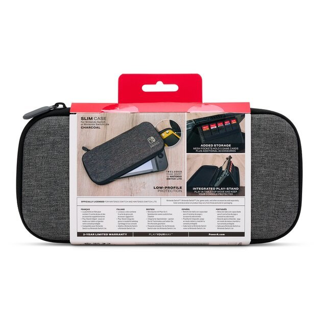 PowerA Slim Case for Nintendo Switch - Charcoal /Nintendo Switch