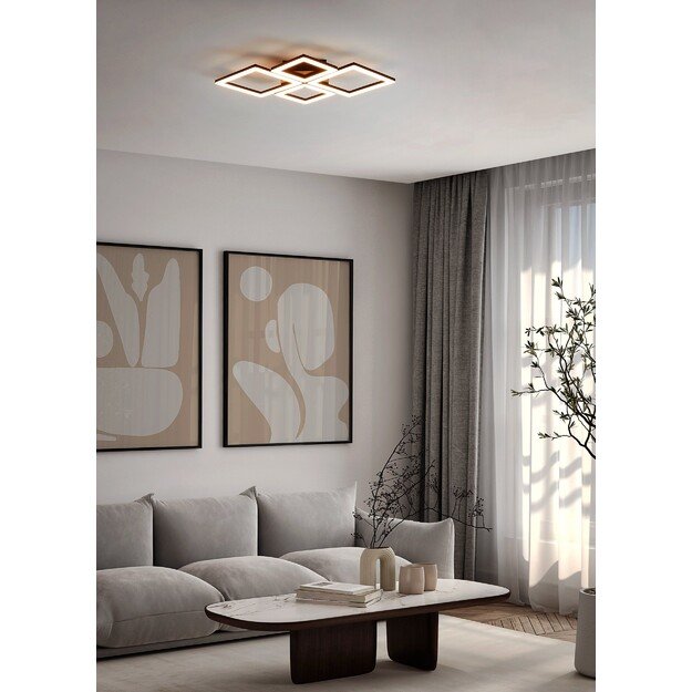 EGLO - Paranday-Z ceiling lamp w/squares black 47x43 - TW - Zigbee, Bluetooth