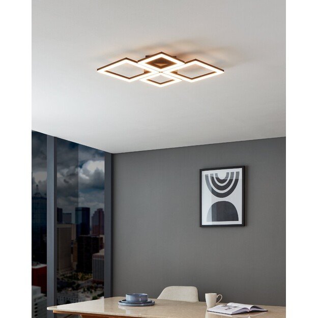 EGLO - Paranday-Z ceiling lamp w/squares black 47x43 - TW - Zigbee, Bluetooth