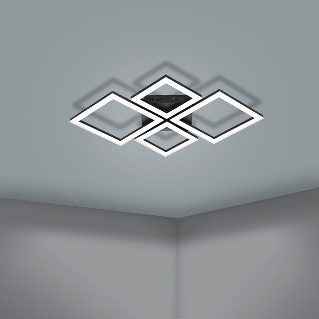 EGLO - Paranday-Z ceiling lamp w/squares black 47x43 - TW - Zigbee, Bluetooth