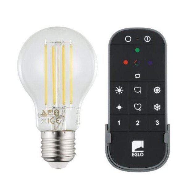 EGLO - Set of 2x E27 A60, remote control - White - Zigbee, Bluetooth