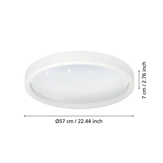 EGLO - Montemorelos-Z loft lamp white w/crystal effect Ø57 - RGB + TW - Zigbee, Bluetooth