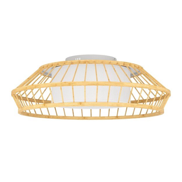 EGLO - Yuku-Z ceiling lamp bamboo Ø46 - RGB + TW - Zigbee, Bluetooth