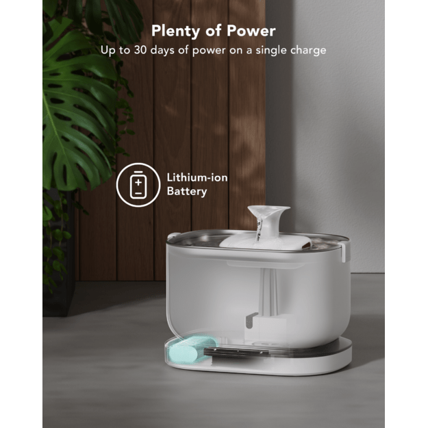 Petlibro - Dockstream Battery-Operated Water Fountain - 2.5L