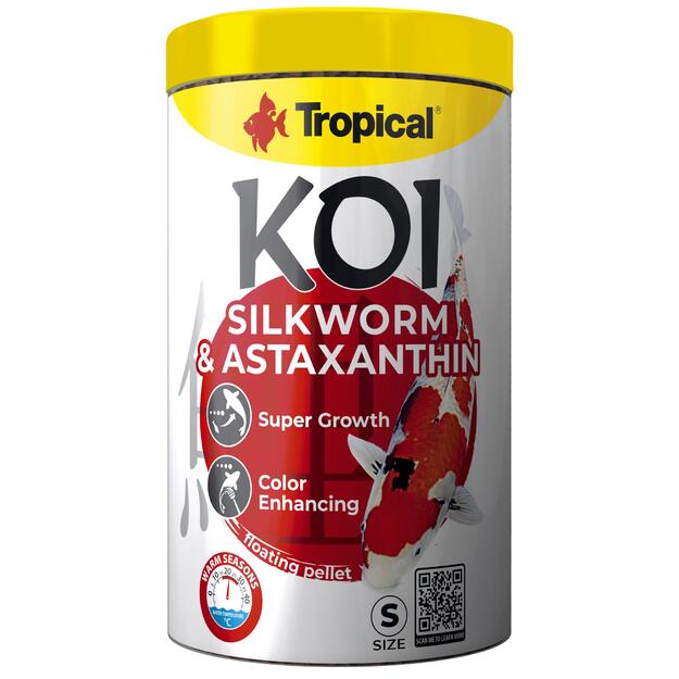 TROPICAL - New Koi Silkworm & Astaxanthin Pellet Size S 5L/1,5Kg - (157.2562)