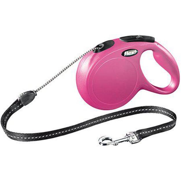 Flexi - New Classic M 8M Leash Cord Pink Max 20Kg - (600.7746)