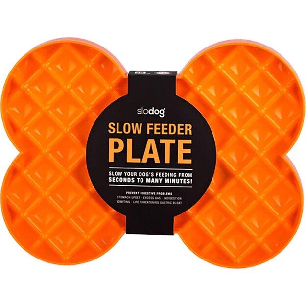 LICKIMAT - Dog Lick mat Slow Feeder Plate Orange 35X26X3Cm - (645.5400)