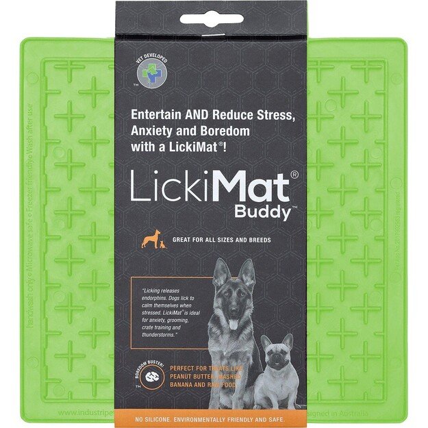 LICKI MAT - Dog Bowl Buddy Green 20X20Cm - (645.5352)