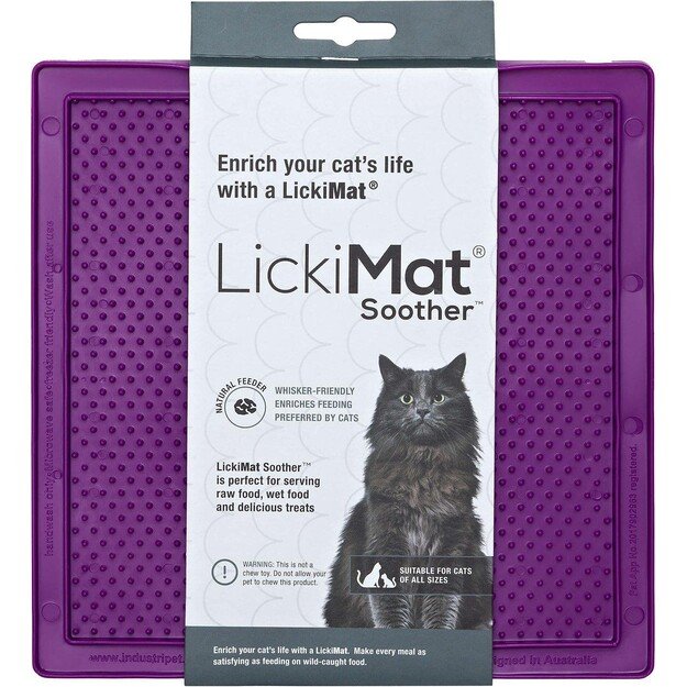 LICKIMAT - Cat Soother Purple 20X20Cm - (785.5344)