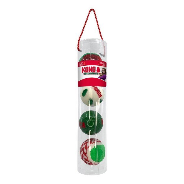 KONG - Holiday Occasions Balls 4-Pack M 25X7X7Cm