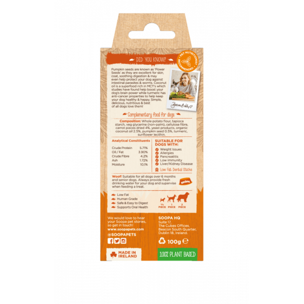 SOOPA - Dental Sticks Carrot & Pumpkin 100g - (SO920036)