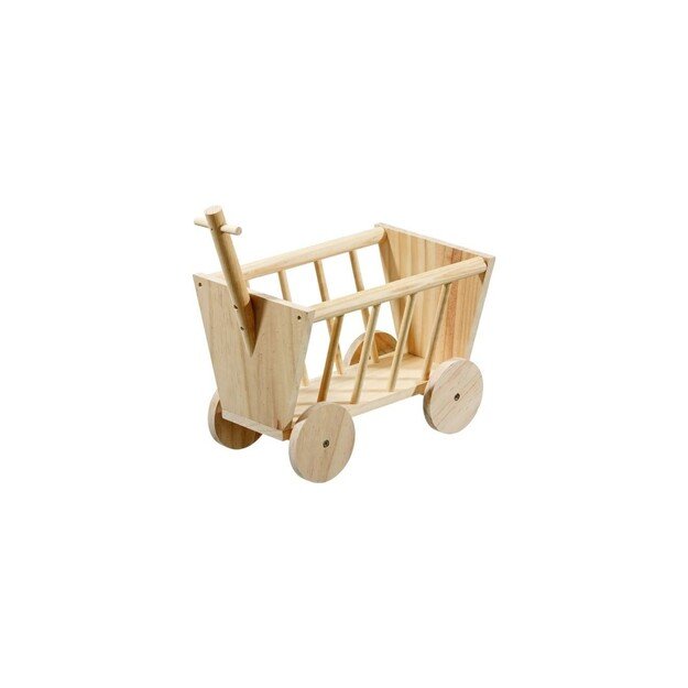 Flamingo - Hayrack wagon in wood, M 29x19x21cm  - (540058501033)