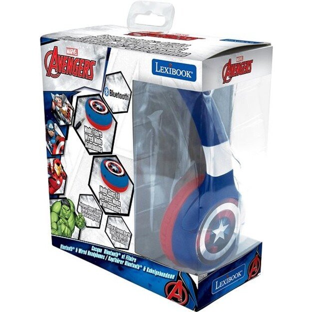 Lexibook - Avengers - 2 in 1 Bluetooth foldable Headphones (HPBT010AV)