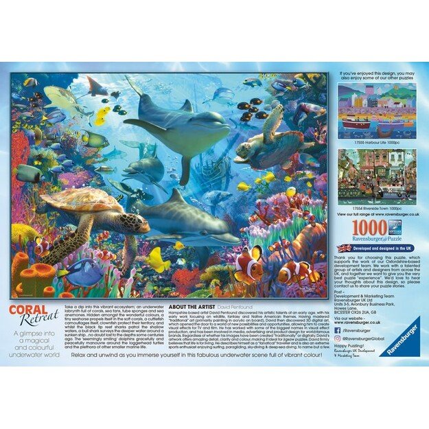 Ravensburger - Puzzle - Coral Reef Retreat 1000p (12001172)