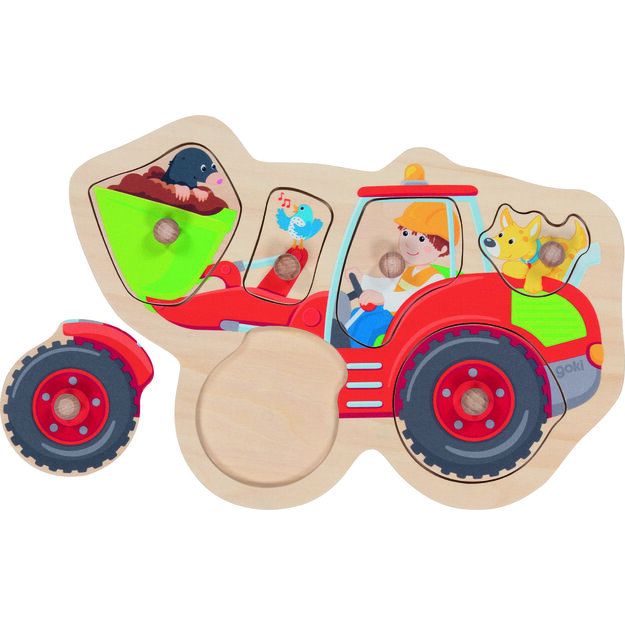 Goki - Lift-out puzzle, wheel loader (57345)