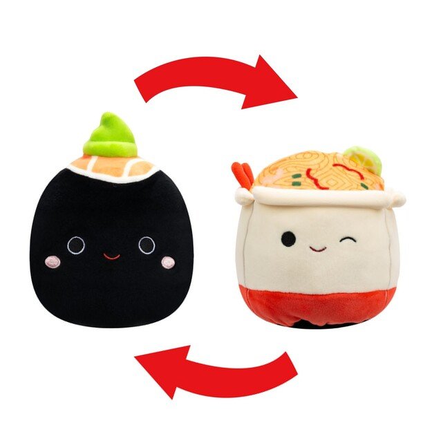 Squishmallows - 13 cm Plush P21 Flip A Mallows - Shozo Nori Sushi/ Daley Takeout Noodles