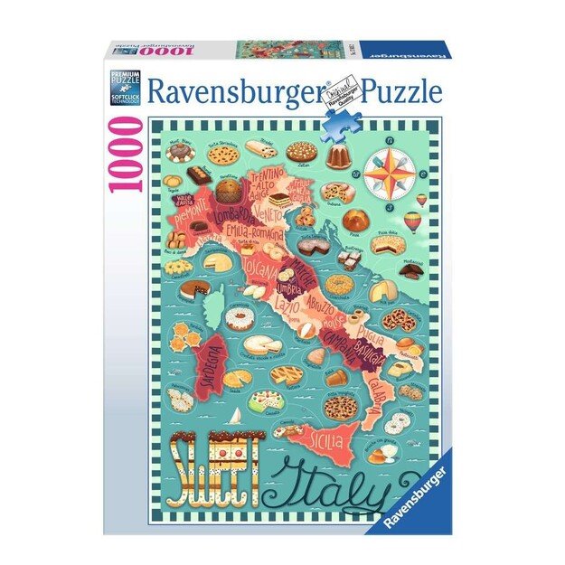 Ravensburger - Puzzle Map of Italy - Sweet 1000p (12001237)