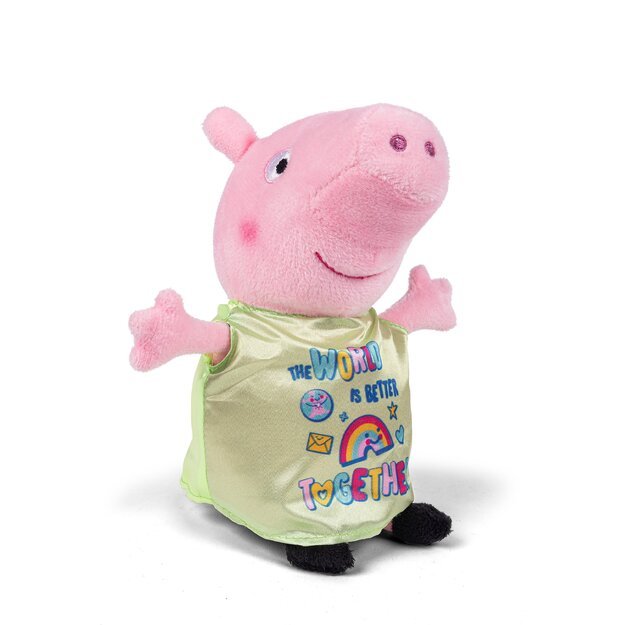 Peppa Pig - Plush 20 cm - Peppa in Green shirt