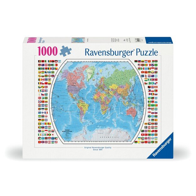 Ravensburger - Puzzle Political World Map 1000p (12000664)