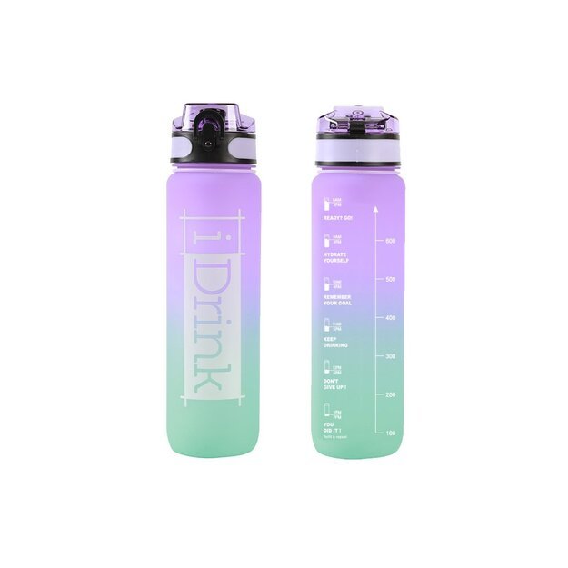 I-Drink - Tritan Bottle  - 1000 ml Purple and aquamarine (ID2122)