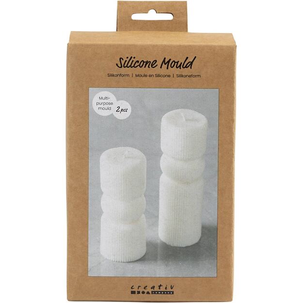 Silicone Mould - Ribbed Cylinder With Arch (371195)