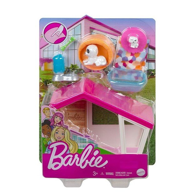 Barbie - Mini Dog House w/Pets Playset (GRG78)