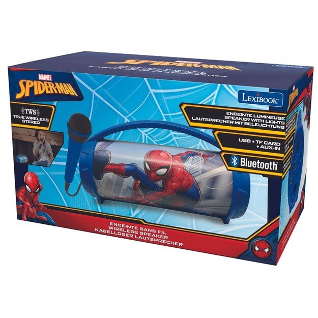 Lexibook - Spider-Man Bluetooth® Light Speaker with Microphone (BTP585SPZ)