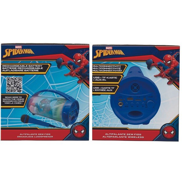 Lexibook - Spider-Man Bluetooth® Light Speaker with Microphone (BTP585SPZ)