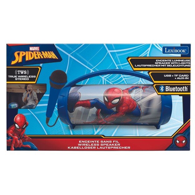 Lexibook - Spider-Man Bluetooth® Light Speaker with Microphone (BTP585SPZ)