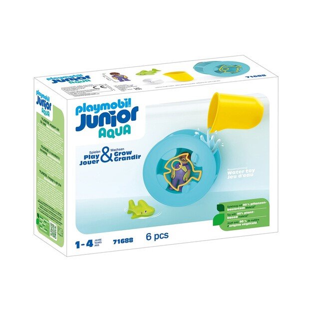 Playmobil - JUNIOR AQUA: Water Wheel with Baby Shark (71688)