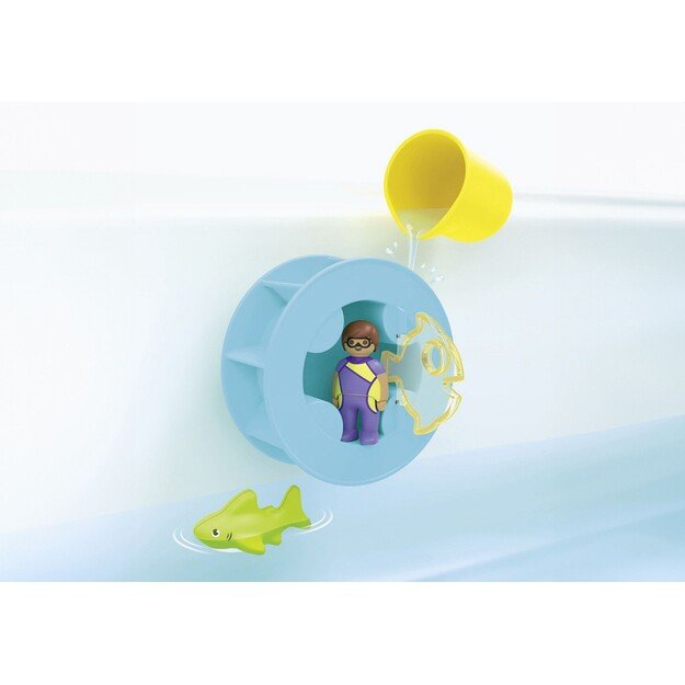 Playmobil - JUNIOR AQUA: Water Wheel with Baby Shark (71688)