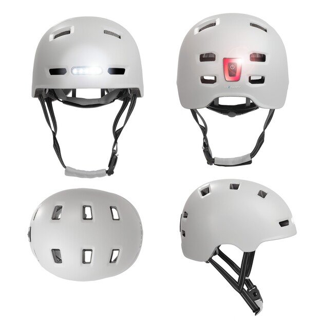 Crazy Safety - Urban Bicycle and Skater Helmet - Matt White - L (57-61cm)