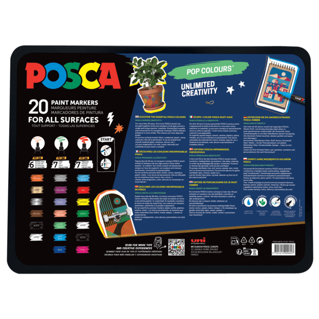 Posca - Metal Tin Pop Colours - (401535)