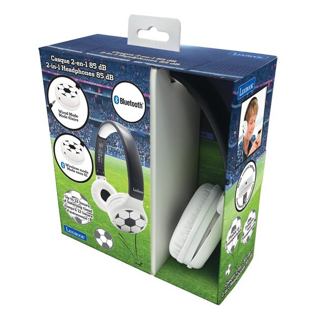 Lexibook - Football - 2 in 1 Bluetooth® foldable Headphones (HPBT010FO)