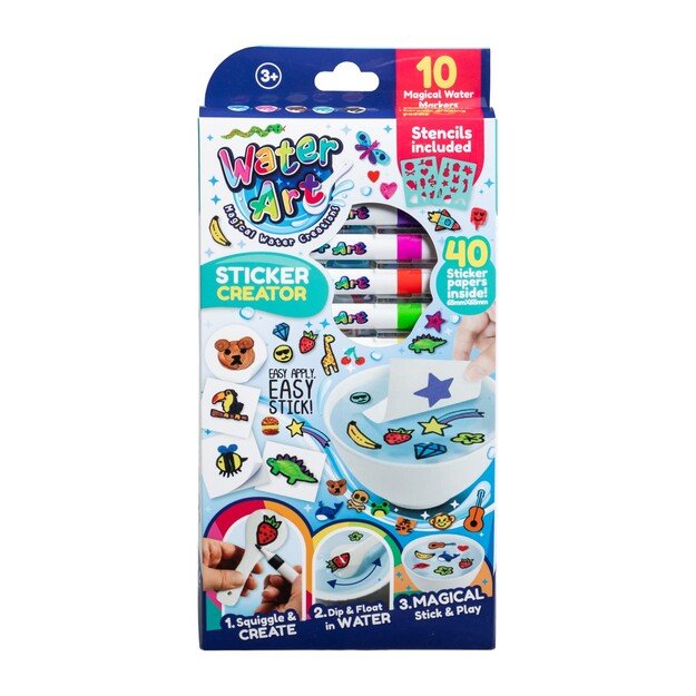 Water Art - Sticker Set with 12 Colours (33130111)