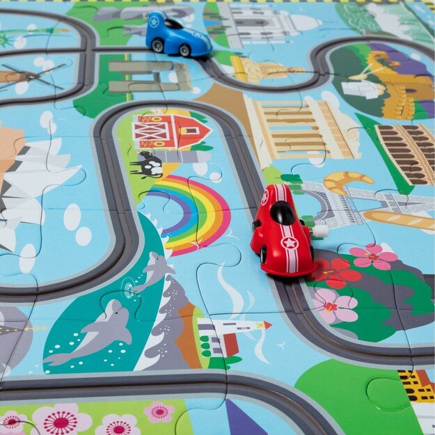 Melissa & Doug - Race Around the World Tracks Floor Puzzle (31009)