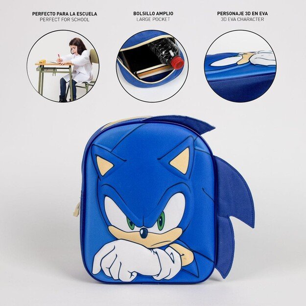 Cerda - Kids Backpack 3D Applications Sonic (2100005082)