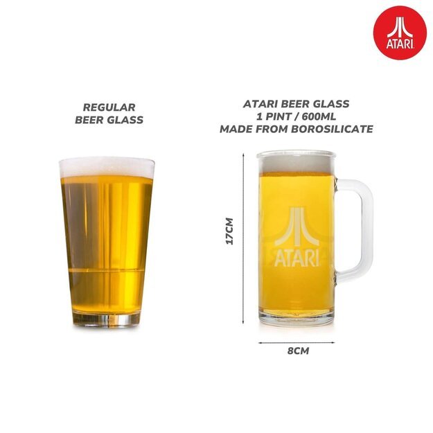 Official Atari Beer Glass - 1 Pint / 600ml