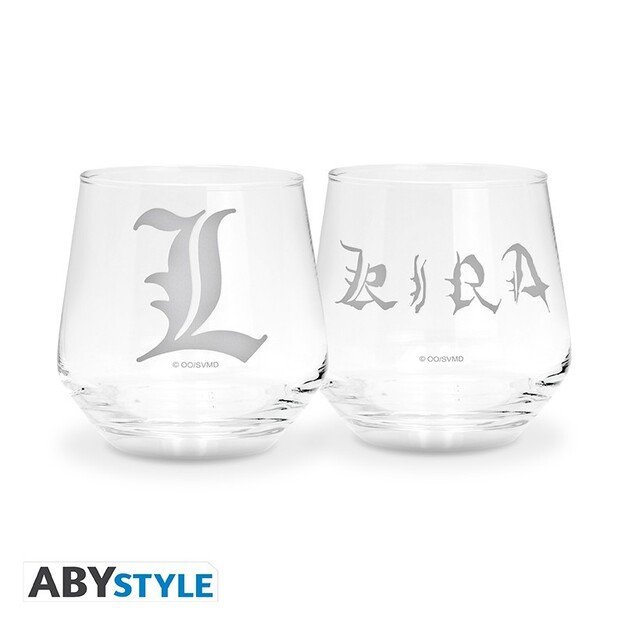 DEATH NOTE - 2 Glass Set Kira & L EUROPE x2