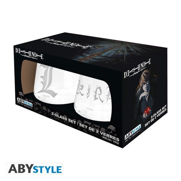 DEATH NOTE - 2 Glass Set Kira & L EUROPE x2