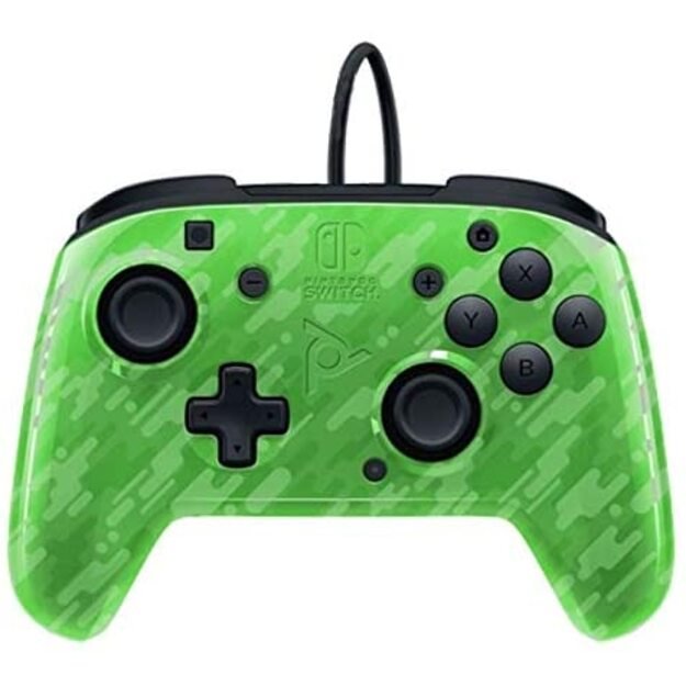 PDP Face-off Deluxe Switch Controller + Audio Camo Green